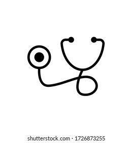 Stethoscope icon trendy flat design