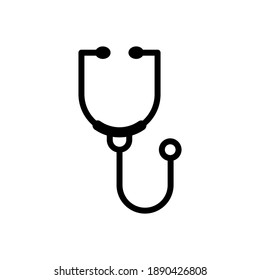 Stethoscope icon trendy flat design. Modern stethoscope line icon. Premium pictogram isolated on a white background. Vector illustration. Stroke high quality symbol. Stethoscope icon in modern line