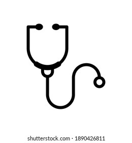 Stethoscope icon trendy flat design. Modern stethoscope line icon. Premium pictogram isolated on a white background. Vector illustration. Stroke high quality symbol. Stethoscope icon in modern line