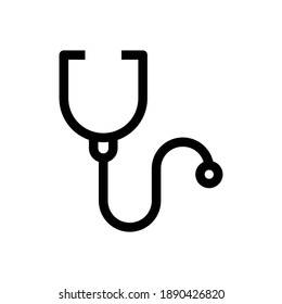 Stethoscope icon trendy flat design. Modern stethoscope line icon. Premium pictogram isolated on a white background. Vector illustration. Stroke high quality symbol. Stethoscope icon in modern line