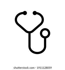 Stethoscope icon in trendy flat design