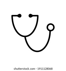 Stethoscope icon in trendy flat design