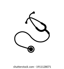 Stethoscope icon in trendy flat design