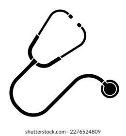 Stethoscope icon trendy flat design. Diagnostic sign