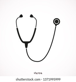 Stethoscope icon in trendy flat style isolated on background, logo, Vector illustration