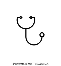 Stethoscope Icon in trendy flat style isolated on grey background. Medical symbol for your web site design, logo, app, UI. Vector illustration, EPS10.