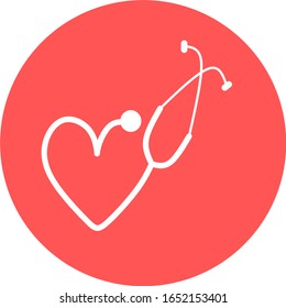 Stethoscope icon in trendy flat style. Stethoscope icon page symbol for your web site design Stethoscope icon logo, app, UI. Stethoscope icon Vector illustration, EPS10. Medical & Health Care logo