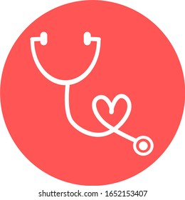 Stethoscope icon in trendy flat style. Stethoscope icon page symbol for your web site design Stethoscope icon logo, app, UI. Stethoscope icon Vector illustration, EPS10. Medical & Health Care logo