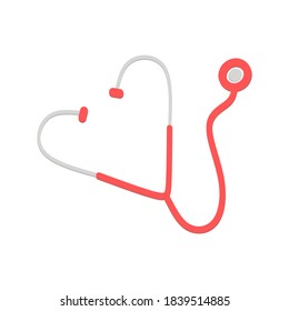 Stethoscope icon in trendy flat style. Stethoscope icon symbol for your web site design Stethoscope icon logo, app, UI. Vector illustration. Medical and health care logo.