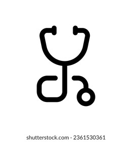 Stethoscope icon in trendy flat style isolated on white background. Stethoscope silhouette symbol for your website design, logo, app, UI. Vector illustration, EPS10.