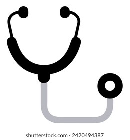 stethoscope icon in trendy flat style, vector icon