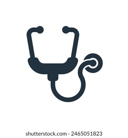 Ilustración de ícono de concepto de estetoscopio para Web y diseño móvil.