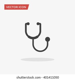 Stethoscope Icon in trendy flat style isolated on grey background. Medical symbol for your web site design, logo, app, UI. Vector illustration, EPS10.