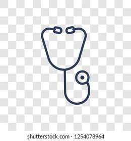 Stethoscope icon. Trendy linear Stethoscope logo concept on transparent background from Health and Medical collection