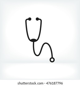 Stethoscope icon, vector best flat icon, EPS