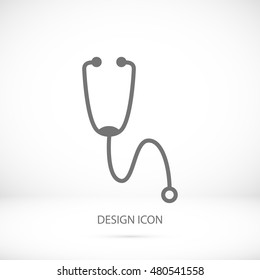 Stethoscope icon, vector best flat icon, EPS