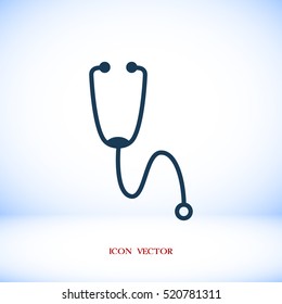 Stethoscope icon, vector best flat icon, EPS