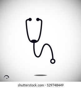 Stethoscope icon, vector best flat icon, EPS