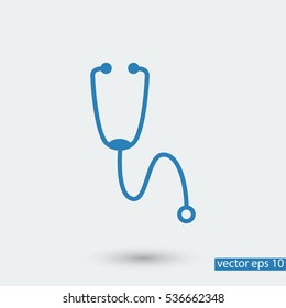 Stethoscope icon, vector best flat icon, EPS