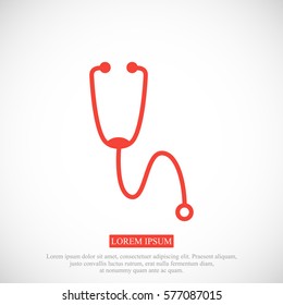 Stethoscope icon, vector best flat icon, EPS