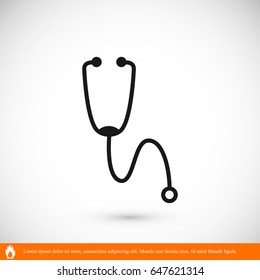 Stethoscope icon, vector best flat icon, EPS