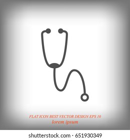 Stethoscope icon, vector best flat icon, EPS