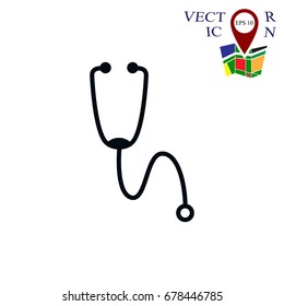 Stethoscope icon, vector best flat icon, EPS