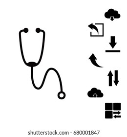 Stethoscope icon, vector best flat icon, EPS