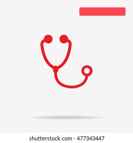 Stethoscope icon. Vector concept illustration for design.