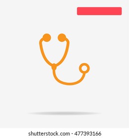 Stethoscope icon. Vector concept illustration for design.