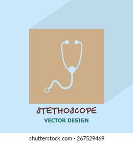 Stethoscope icon. Vector design.