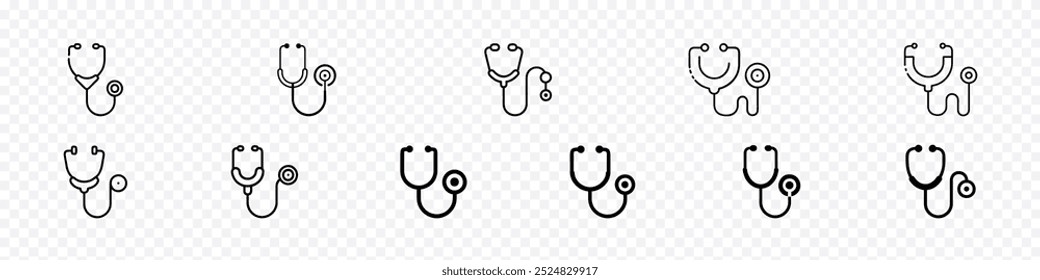 Stethoscope icon, Stethoscope icon vector design illustration, Stethoscope icon set. Medical stethoscope. Hospital cardiology tool, Stethoscopes icon vector, diagnostic symbol. Doctor item