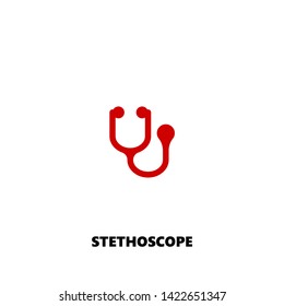 stethoscope icon. stethoscope vector design. sign design. red color
