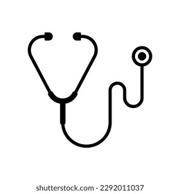 Plantillas de diseño vectorial de iconos de estetioscopio aisladas en fondo blanco