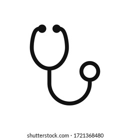 Stethoscope icon vector. Diagnostic sign