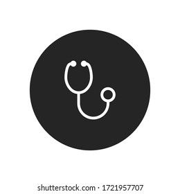Stethoscope icon vector. Diagnostic sign