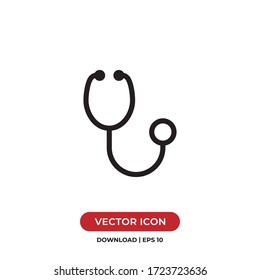 Stethoscope icon vector. Diagnostic sign