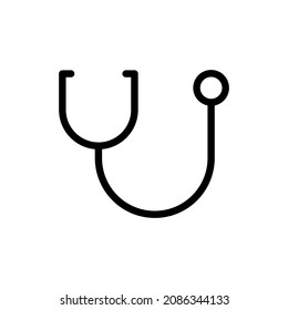 Stethoscope icon vector, diagnostic symbol. Vector illustration. Eps 10.