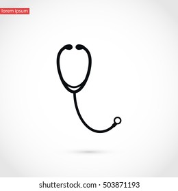 Stethoscope icon vector, flat design best vector icon