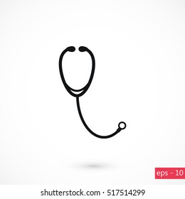 Stethoscope icon vector, flat design best vector icon