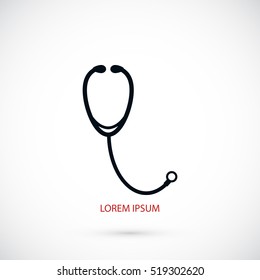 Stethoscope icon vector, flat design best vector icon
