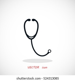 Stethoscope icon vector, flat design best vector icon