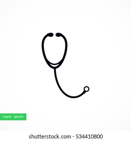 Stethoscope icon vector, flat design best vector icon