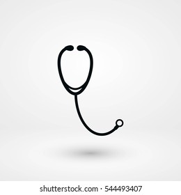 Stethoscope icon vector, flat design best vector icon