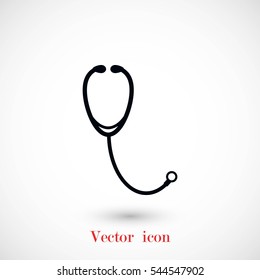 Stethoscope icon vector, flat design best vector icon