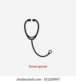 Stethoscope icon vector, flat design best vector icon