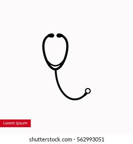 Stethoscope icon vector, flat design best vector icon