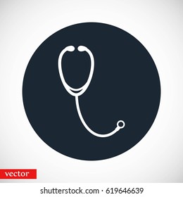 Stethoscope icon vector, flat design best vector icon