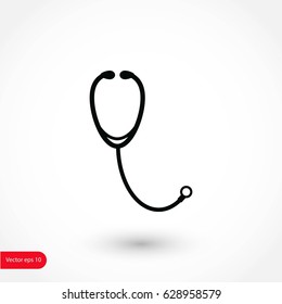 Stethoscope icon vector, flat design best vector icon