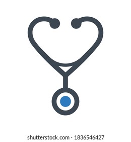 Stethoscope icon, vector & glyph